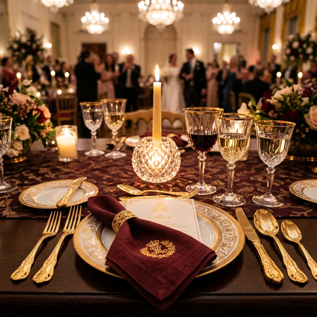 Royal table setting details